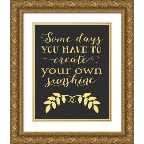 Create Your Own Sunshine Gold Ornate Wood Framed Art Print with Double Matting by Moss, Tara