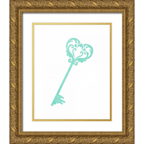 Mint Key Gold Ornate Wood Framed Art Print with Double Matting by Moss, Tara