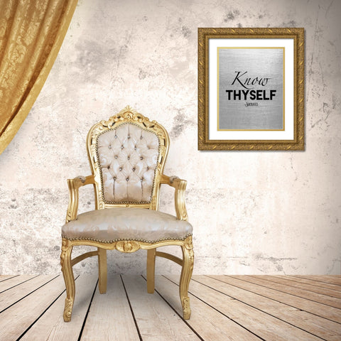 Know Thyself Gold Ornate Wood Framed Art Print with Double Matting by Moss, Tara