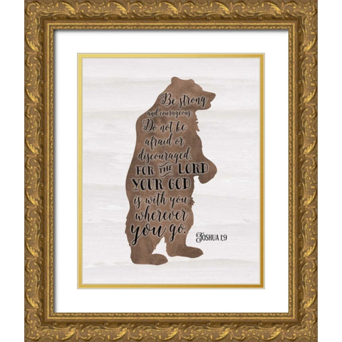 Joshua 1-9 Gold Ornate Wood Framed Art Print with Double Matting by Moss, Tara