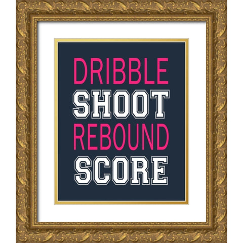 Score Gold Ornate Wood Framed Art Print with Double Matting by Robinson, Tamara