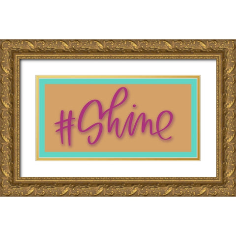 #shine Gold Ornate Wood Framed Art Print with Double Matting by Wieners, Valerie