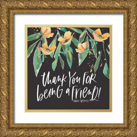 A Friend Gold Ornate Wood Framed Art Print with Double Matting by Wieners, Valerie