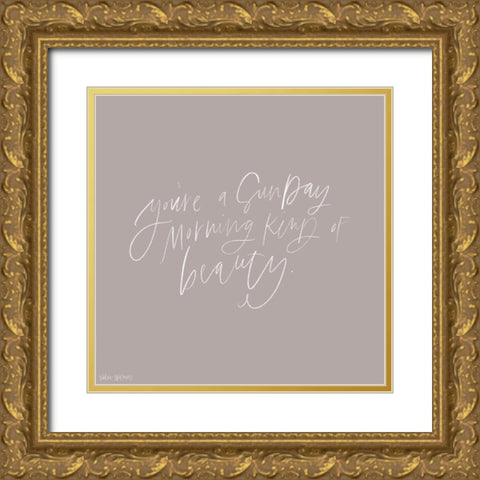 Sunday Morning Gold Ornate Wood Framed Art Print with Double Matting by Wieners, Valerie