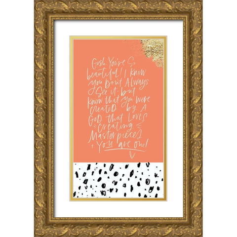 So Beautiful Gold Ornate Wood Framed Art Print with Double Matting by Wieners, Valerie