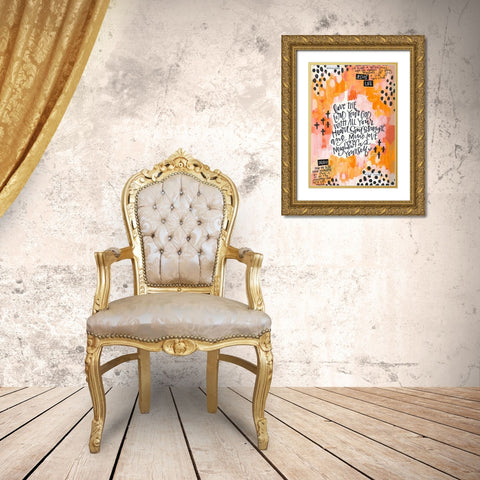 Love the Lord Gold Ornate Wood Framed Art Print with Double Matting by Wieners, Valerie