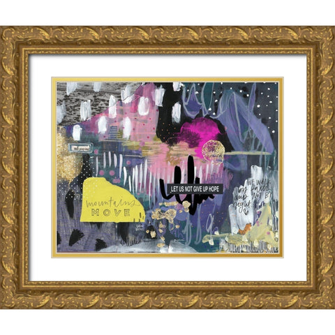 Mountains Move Gold Ornate Wood Framed Art Print with Double Matting by Wieners, Valerie