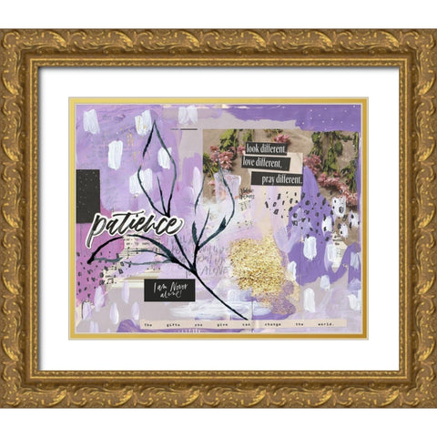 Patience Gold Ornate Wood Framed Art Print with Double Matting by Wieners, Valerie
