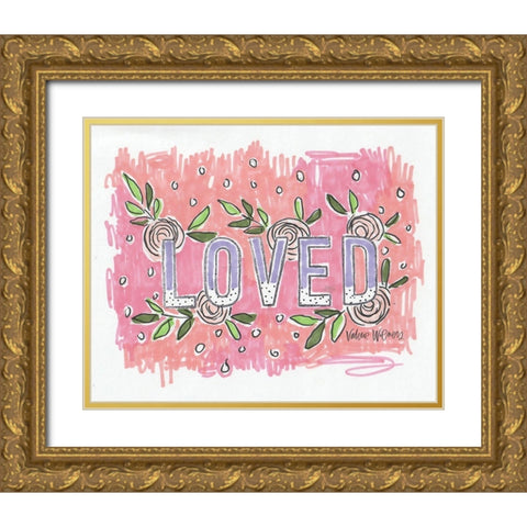 Loved Gold Ornate Wood Framed Art Print with Double Matting by Wieners, Valerie