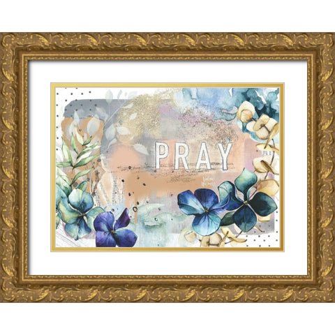 Pray Gold Ornate Wood Framed Art Print with Double Matting by Wieners, Valerie