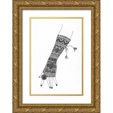 Glowup Gold Ornate Wood Framed Art Print with Double Matting by Sommers, Mindy