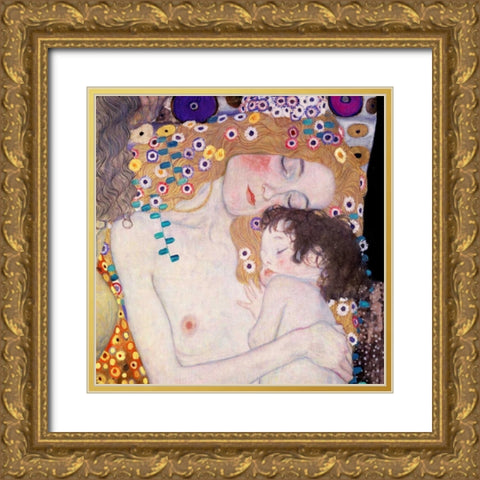 Le Tre eta della donna Gold Ornate Wood Framed Art Print with Double Matting by Klimt, Gustav