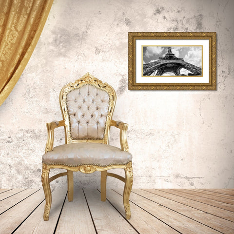 The Eiffel Tower in spring Gold Ornate Wood Framed Art Print with Double Matting by Jonette, Elias