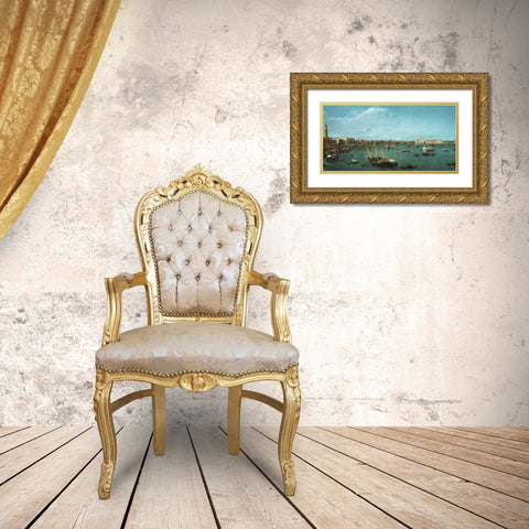 Bacino di San Marco, Venice Gold Ornate Wood Framed Art Print with Double Matting by Canaletto