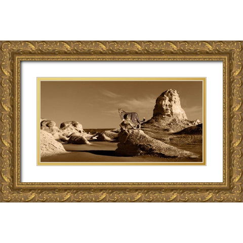 Wild Beauty Gold Ornate Wood Framed Art Print with Double Matting by Moreau, Marc