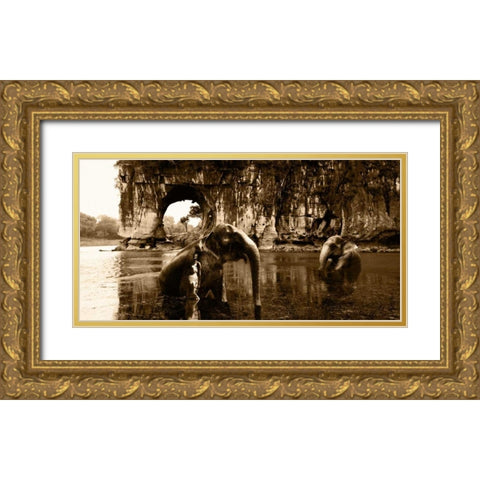 Spirits of Serenity Gold Ornate Wood Framed Art Print with Double Matting by Moreau, Marc