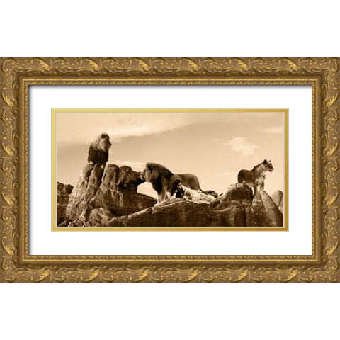 Brotherhood Gold Ornate Wood Framed Art Print with Double Matting by Moreau, Marc