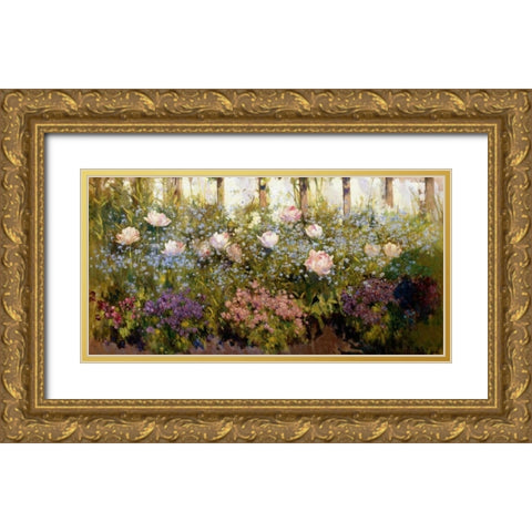 Flourished Border Gold Ornate Wood Framed Art Print with Double Matting by Adam, Patrick William