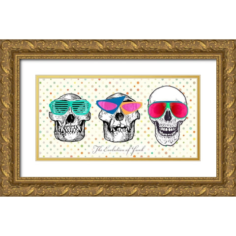 The evolution of funk Gold Ornate Wood Framed Art Print with Double Matting by Steven, Hill