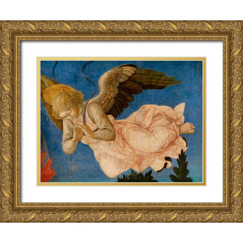 Angelo II Gold Ornate Wood Framed Art Print with Double Matting by Pesellino, Francesco