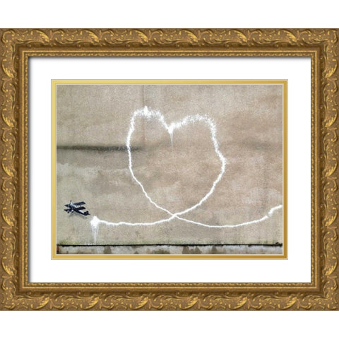 Rumford Street, Liverpool (graffiti attributed to Banksy), detail Gold Ornate Wood Framed Art Print with Double Matting by Anonymous (attributed to Banksy)