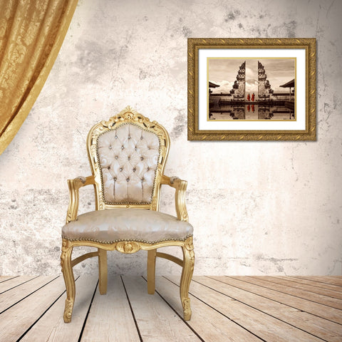 Gates of Heaven-Bali Gold Ornate Wood Framed Art Print with Double Matting by Moreau, Marc