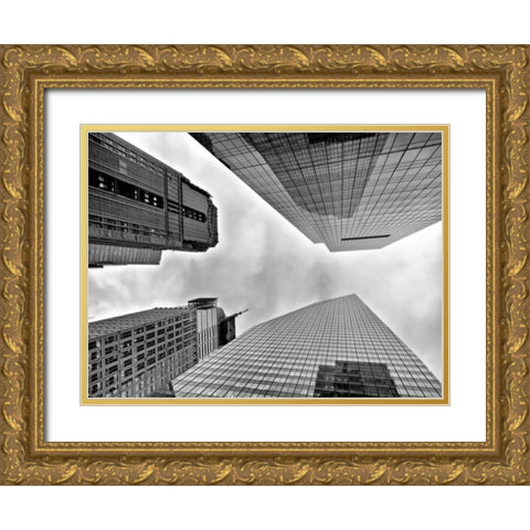 Urban View, NYC Gold Ornate Wood Framed Art Print with Double Matting by Ratsenskiy, Vadim