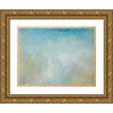 Venice with the Salute Gold Ornate Wood Framed Art Print with Double Matting by Turner, William