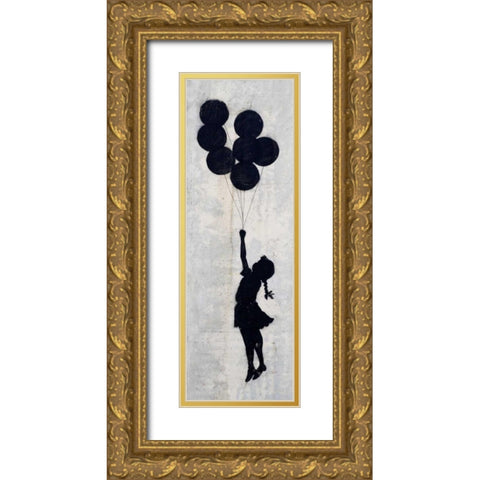 West Bank Wall, Palestine (graffiti attributed to Banksy) Gold Ornate Wood Framed Art Print with Double Matting by Anonymous (attributed to Banksy)