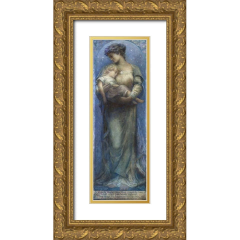 O Holy Night Gold Ornate Wood Framed Art Print with Double Matting by Raymond, Henry