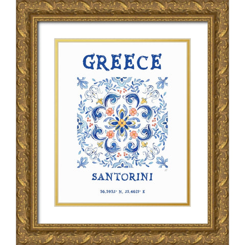 Mediterranean Breezes XX Gold Ornate Wood Framed Art Print with Double Matting by Coulter, Cynthia