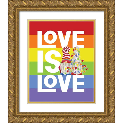 Pride Gnomes XXII Gold Ornate Wood Framed Art Print with Double Matting by Reed, Tara