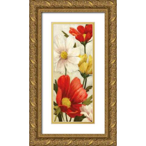 Spice Floral Panel I Gold Ornate Wood Framed Art Print with Double Matting by Milan, Vittorio