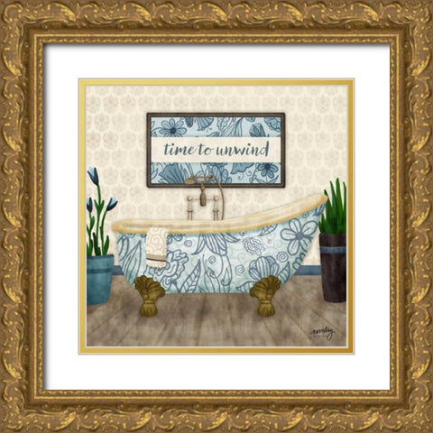 Time to Unwind II   Gold Ornate Wood Framed Art Print with Double Matting by Noonday Design