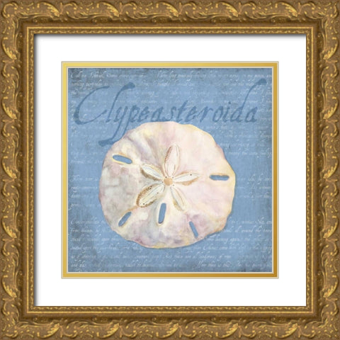 Oceanum Shells Blue IV Gold Ornate Wood Framed Art Print with Double Matting by Reed, Tara