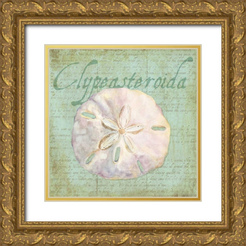 Oceanum Shells Green IV Gold Ornate Wood Framed Art Print with Double Matting by Reed, Tara
