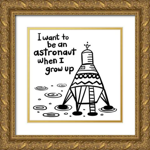 Outerspace II Gold Ornate Wood Framed Art Print with Double Matting by Noonday Design