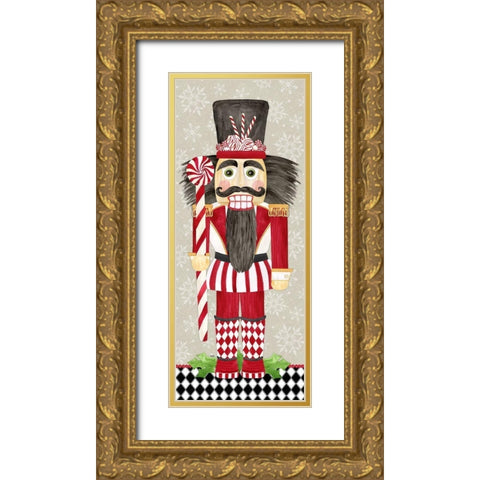 Nutcracker Christmas III Gold Ornate Wood Framed Art Print with Double Matting by Reed, Tara