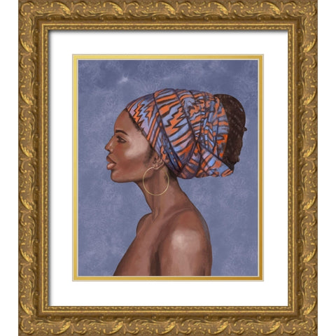 Beautiful Woman II Gold Ornate Wood Framed Art Print with Double Matting by Bannarot