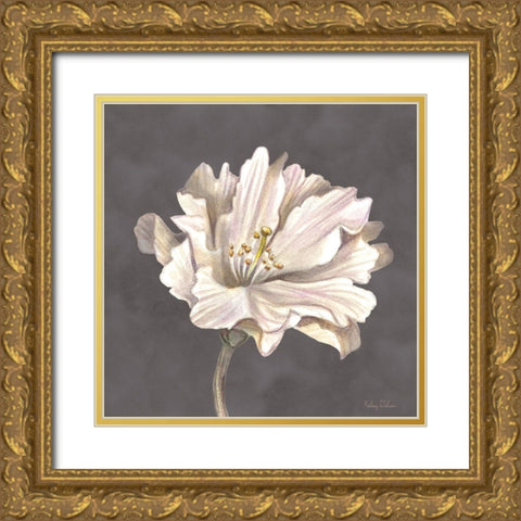 Cream Willow Blossom II Gold Ornate Wood Framed Art Print with Double Matting by Wilson, Kelsey