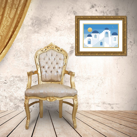 La Casa Gold Ornate Wood Framed Art Print with Double Matting by Pela