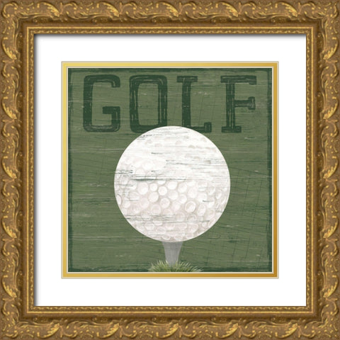Golf Days XI-Golf Gold Ornate Wood Framed Art Print with Double Matting by Reed, Tara
