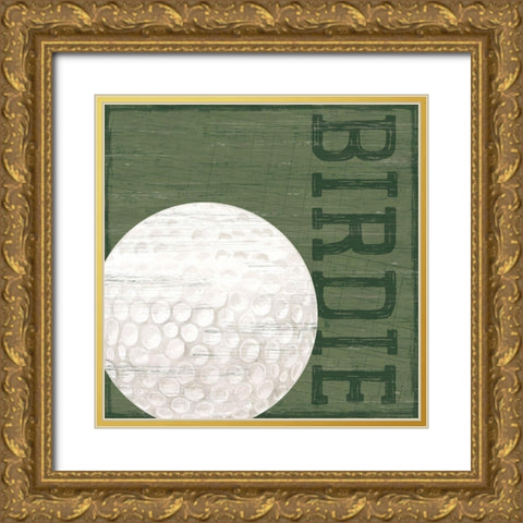 Golf Days XIII-Birdie Gold Ornate Wood Framed Art Print with Double Matting by Reed, Tara