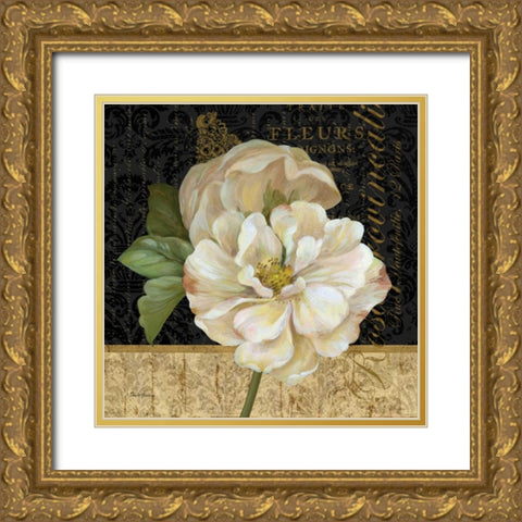 Antique Still Life Rose Gold Ornate Wood Framed Art Print with Double Matting by Gladding, Pamela