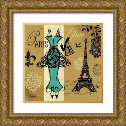 Euro Chic I Gold Ornate Wood Framed Art Print with Double Matting by Lyon, Rebecca