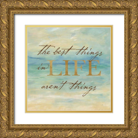 Ocean Reflections Sentiments II Gold Ornate Wood Framed Art Print with Double Matting by Coulter, Cynthia