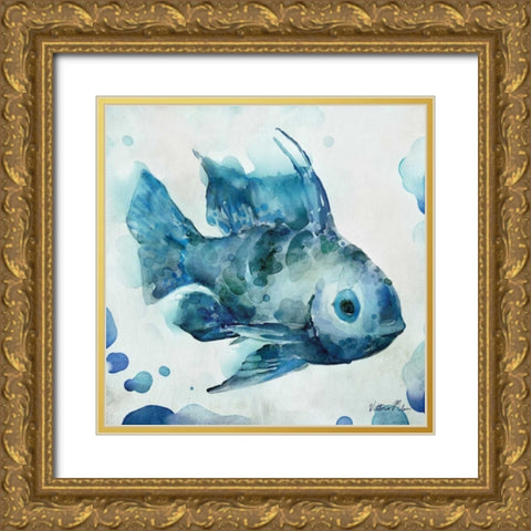 Watercolor Sea Creatures I Gold Ornate Wood Framed Art Print with Double Matting by Milan, Vittorio