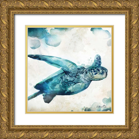 Watercolor Sea Creatures III Gold Ornate Wood Framed Art Print with Double Matting by Milan, Vittorio