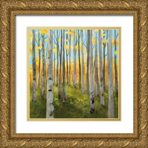 Birch Woods I Gold Ornate Wood Framed Art Print with Double Matting by Milan, Vittorio