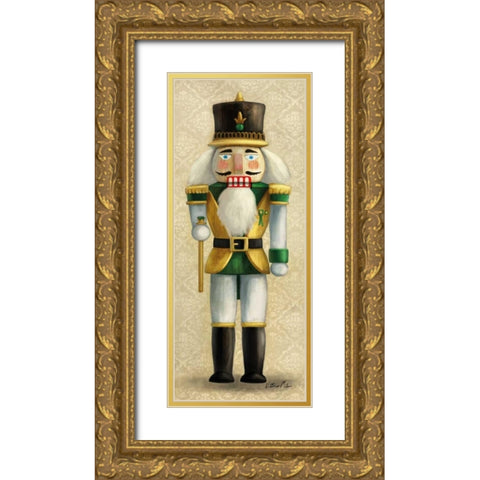 Christmas Nutcracker II Gold Ornate Wood Framed Art Print with Double Matting by Milan, Vittorio